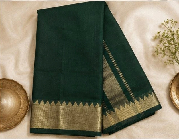 striped mull cotton saree