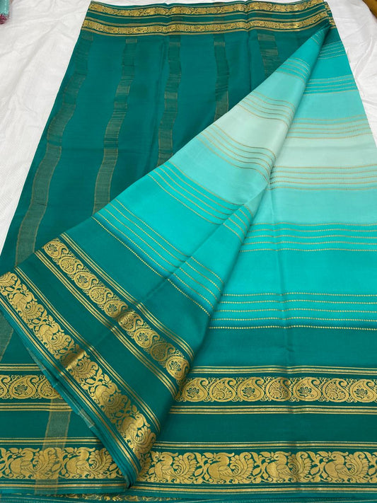 Designer Brush Shade Pure Crepe Silk Saree