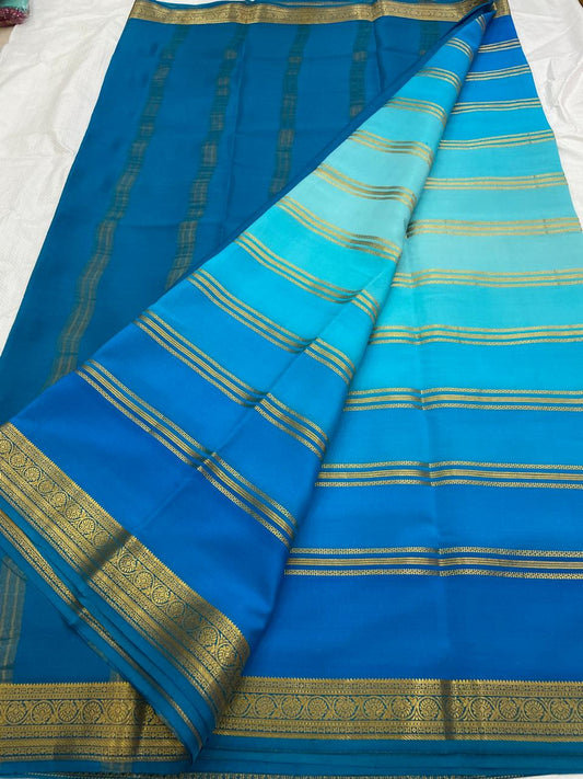 Designer Brush Shade Pure Crepe Silk Saree