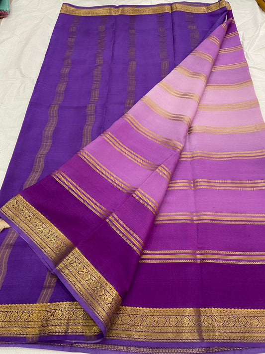 Designer Brush Shade Pure Crepe Silk Saree