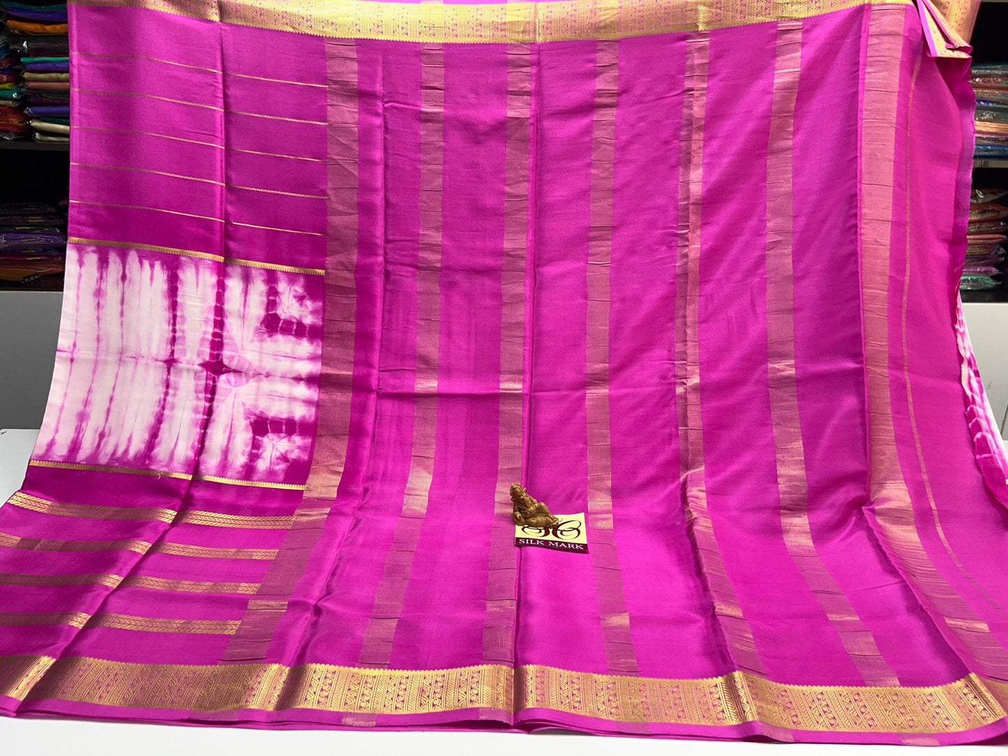 Designer Brush Shade Pure Crepe Silk Saree