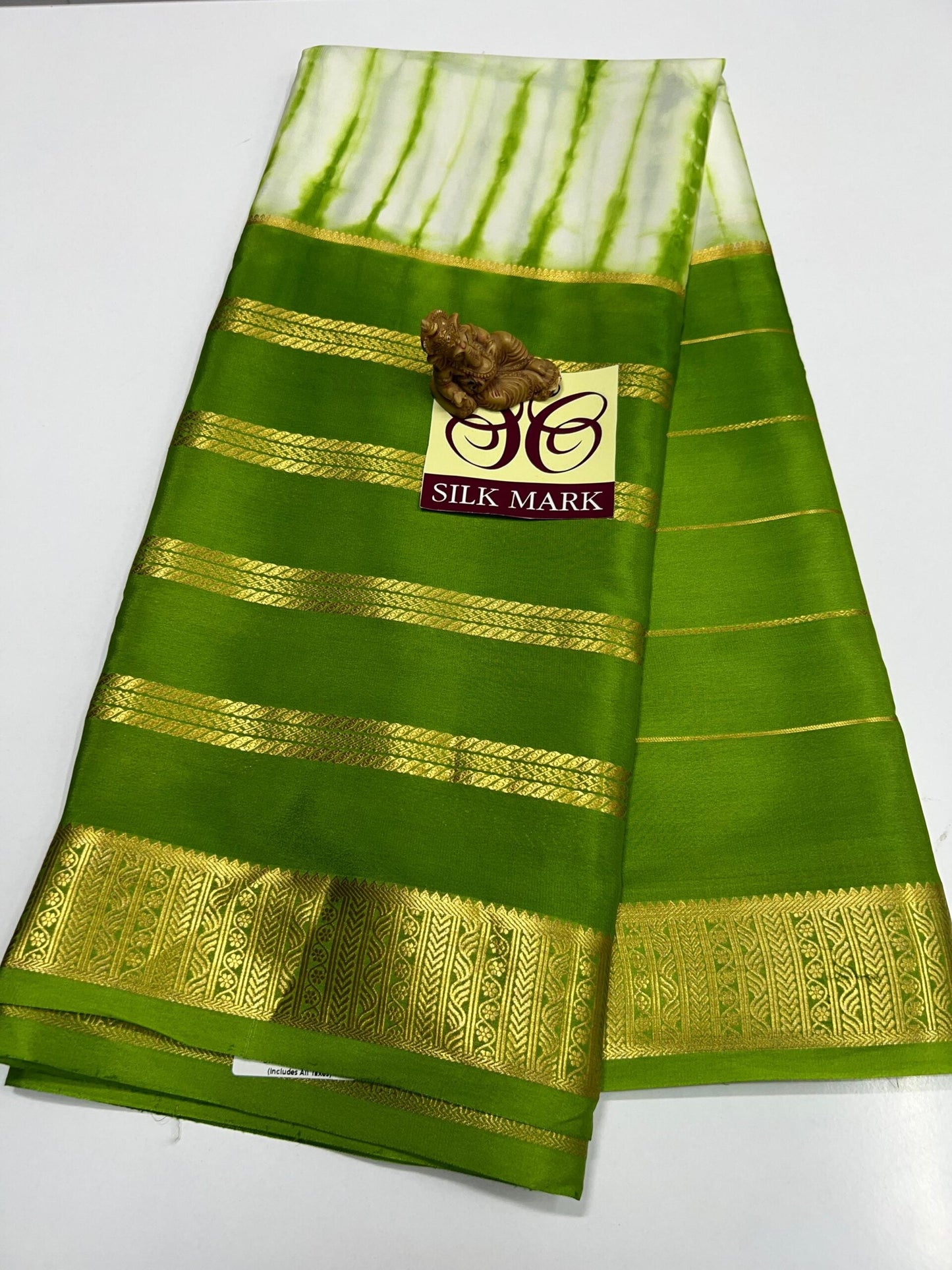 Designer Brush Shade Pure Crepe Silk Saree