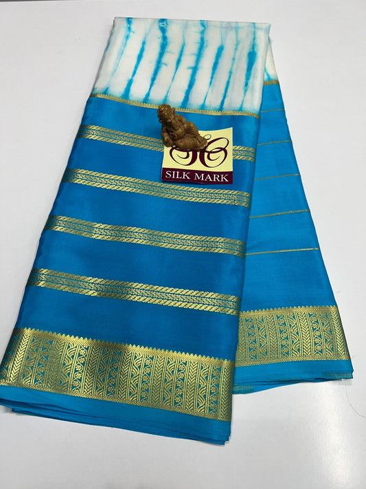Designer Brush Shade Pure Crepe Silk Saree