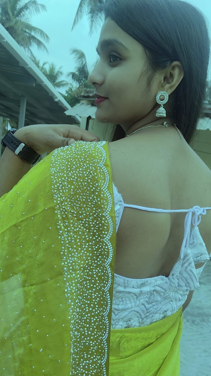 Mustard Yellow Bling Saree