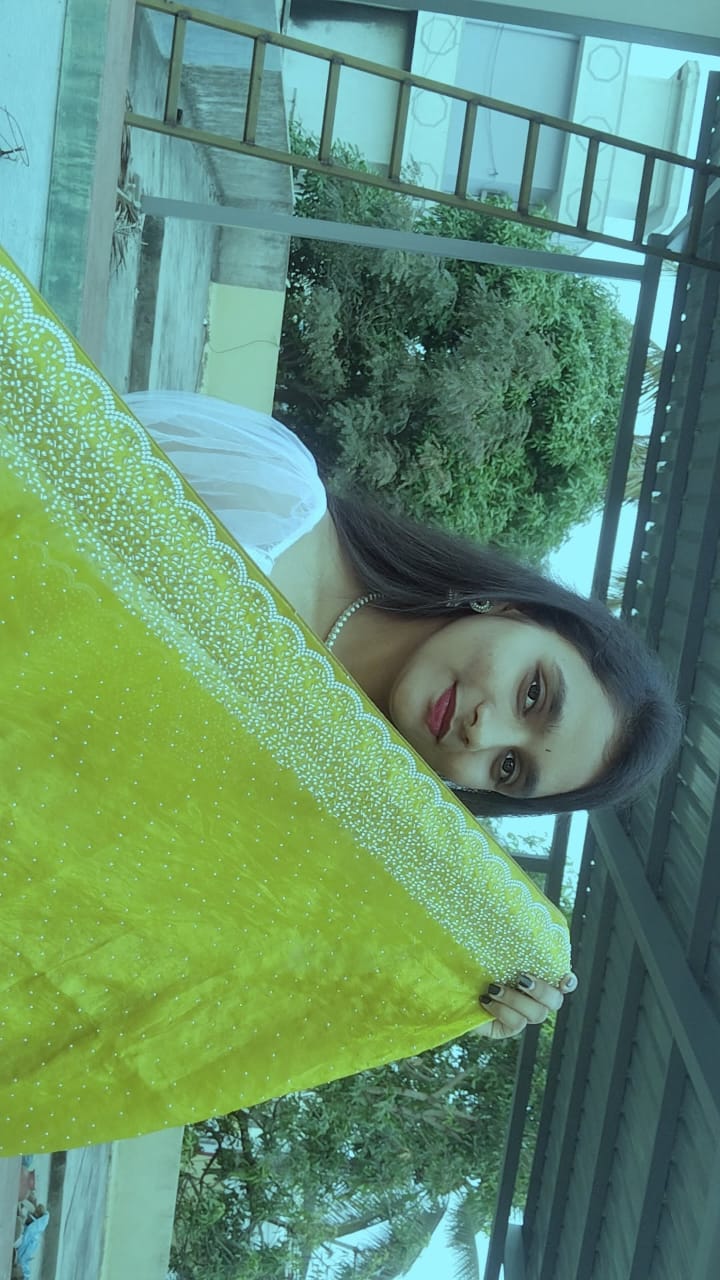 Mustard Yellow Bling Saree