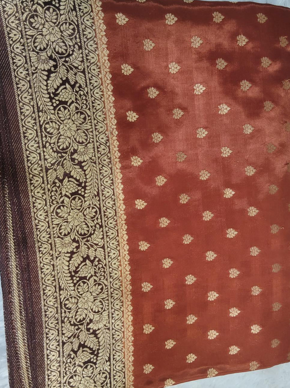 Banarasi pure satin silk saree(maroon)