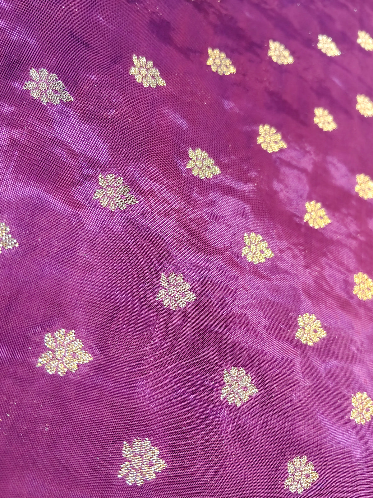 Banarasi pure satin silk saree ( purple)