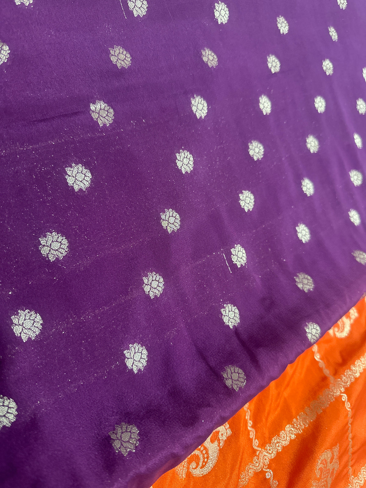 Premium Mysore crepe saree with Ghandaberunda motifs