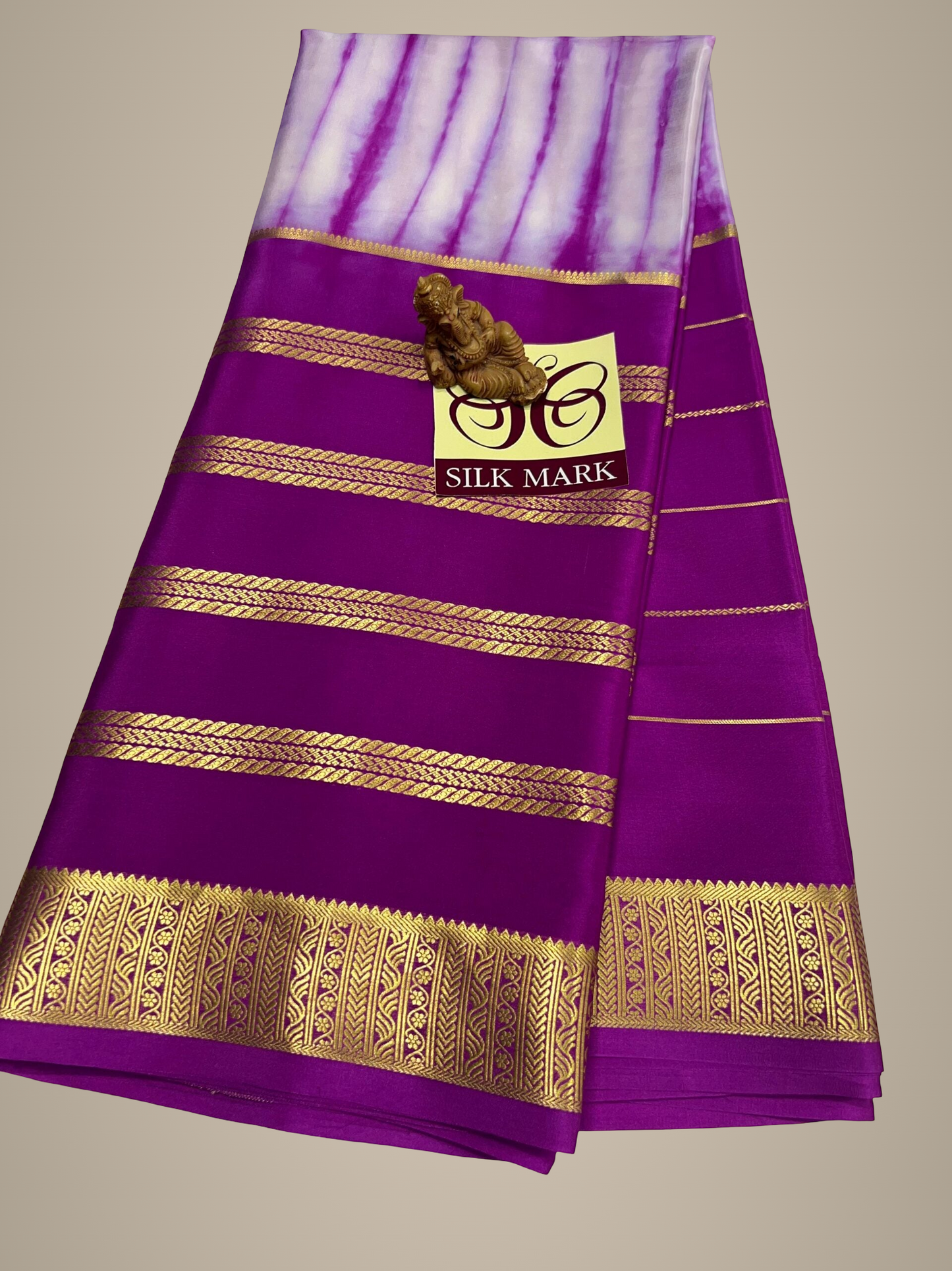 Designer Brush Shade Pure Crepe Silk Saree