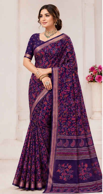 Kalamkari  chiffon saree