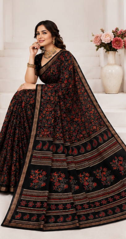 Kalamkari mull cotton sarees