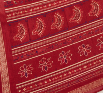 Kalamkari prints mull cotton saree