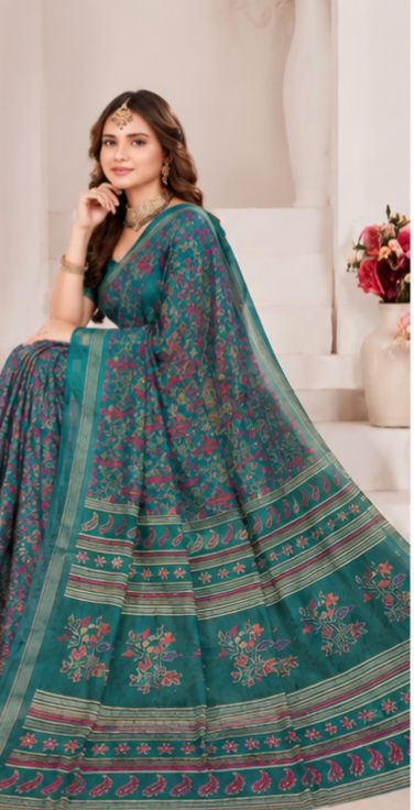 Kalamkari  mul cotton saree