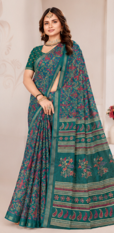 Kalamkari  mul cotton saree