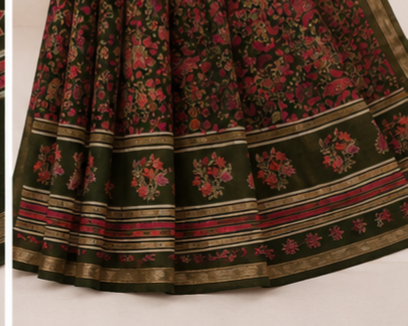 Kalamkari chiffon saree
