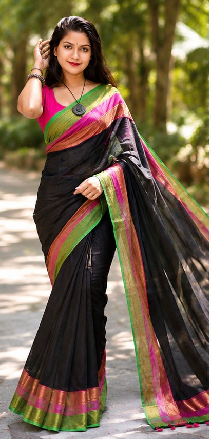 Mull cotton saree