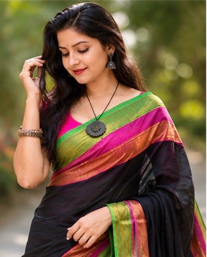 Mull cotton saree