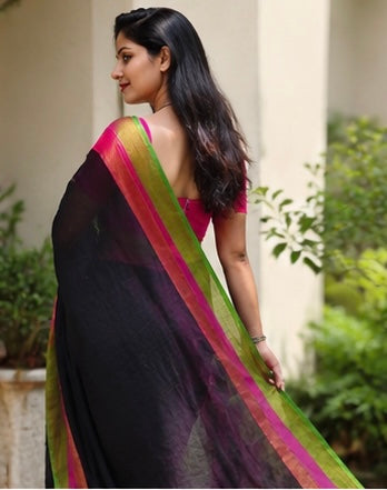 Mull cotton saree