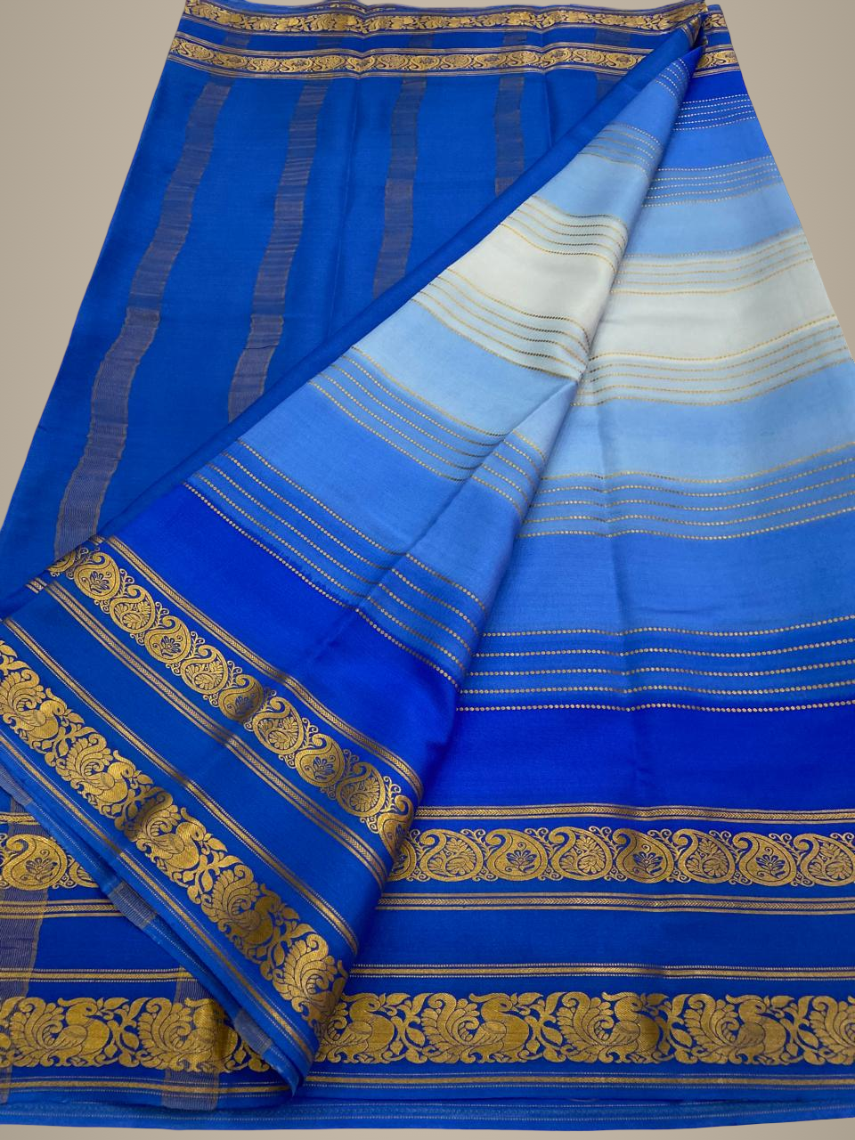 Designer Brush Shade Pure Crepe Silk Saree