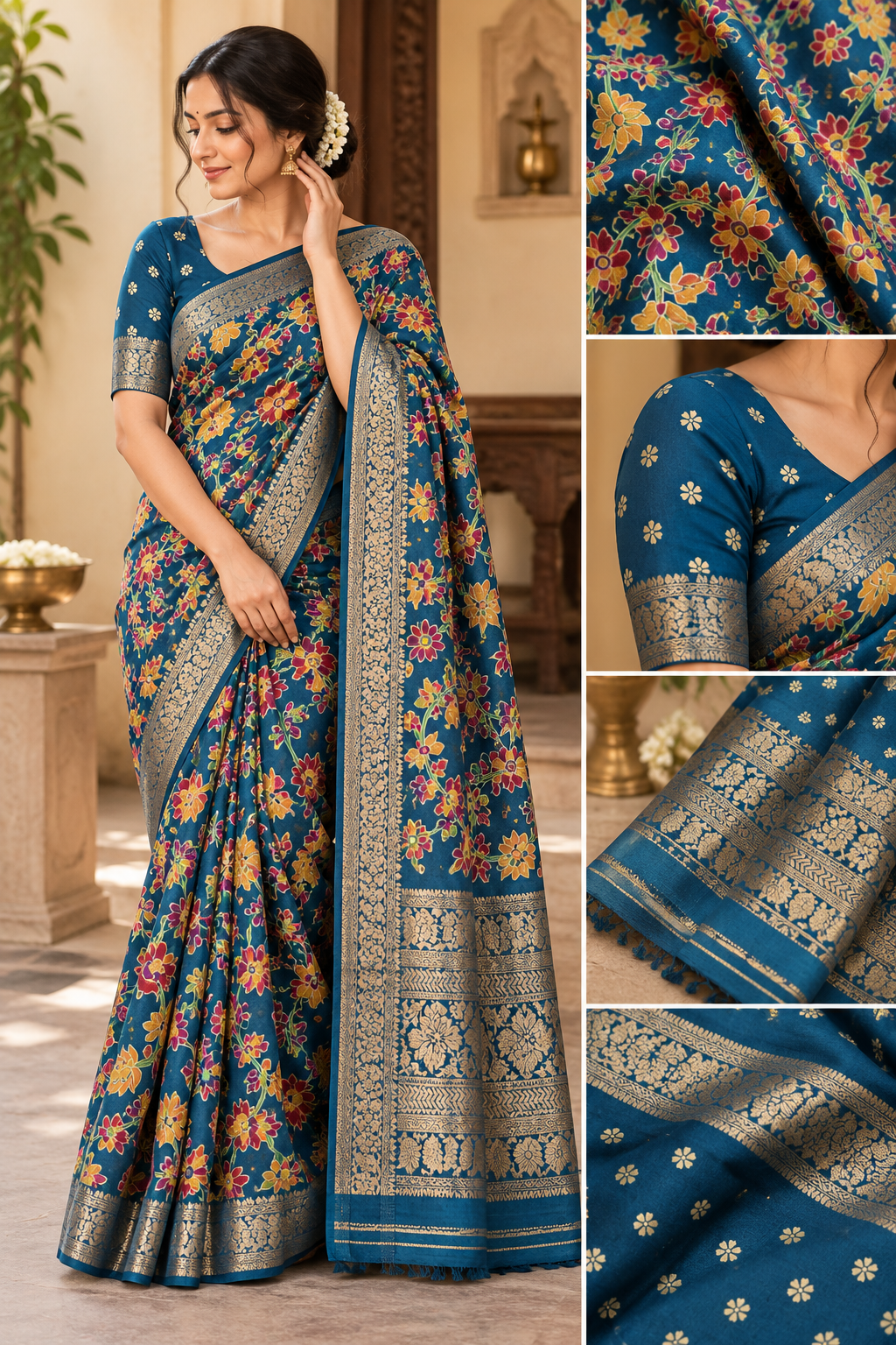 Semi dola silk saree