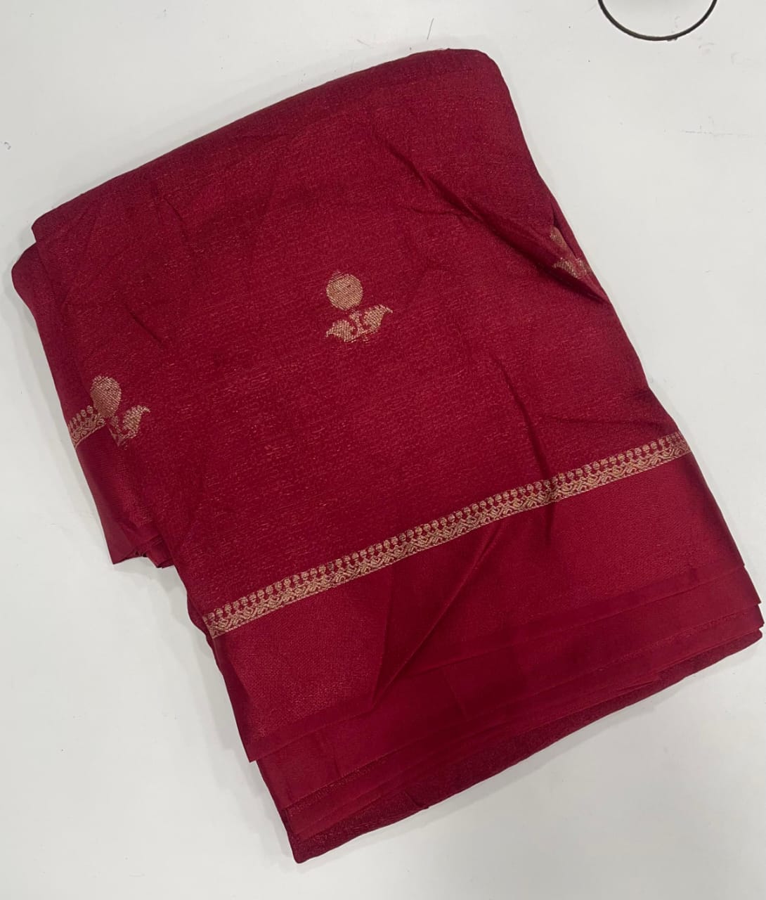 Tusser silk sarees maroon