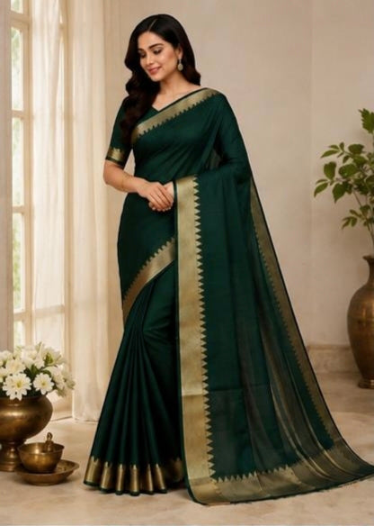striped mull cotton saree