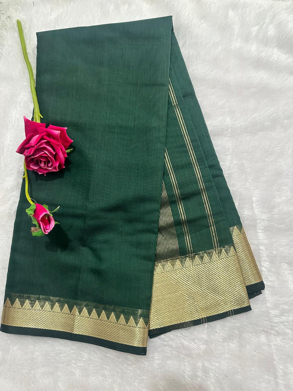 striped mull cotton saree