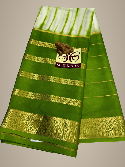 Designer Brush Shade Pure Crepe Silk Saree